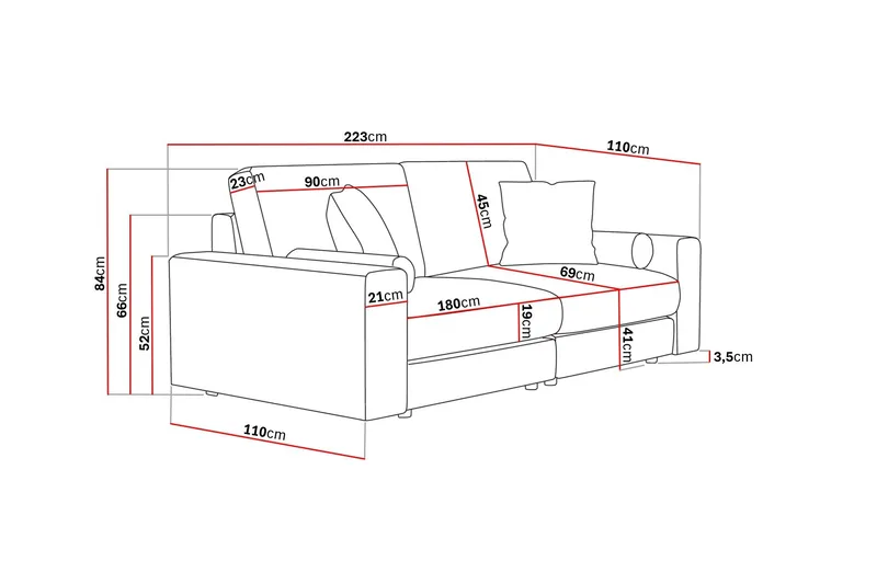 Arken Lyx 3-seter Dyp Sofa i Manchester - Brun - Møbler - Sofaer - Sofa 3 seter