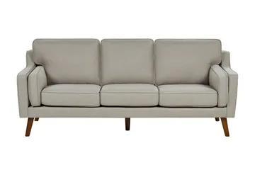 Bertha Sofa 3-seter - Beige/Mørkt tre - Møbler - Sofaer - Sofa 3 seter