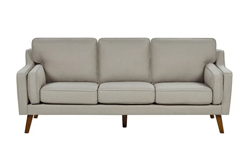 Bertha Sofa 3-seter - Beige/Mørkt tre - Møbler - Sofaer - Sofa 3 seter