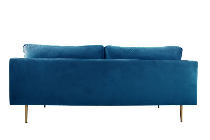 Boom Fløyelssofa 3-seter - Blå - Møbler - Sofaer - Fløyel sofaer