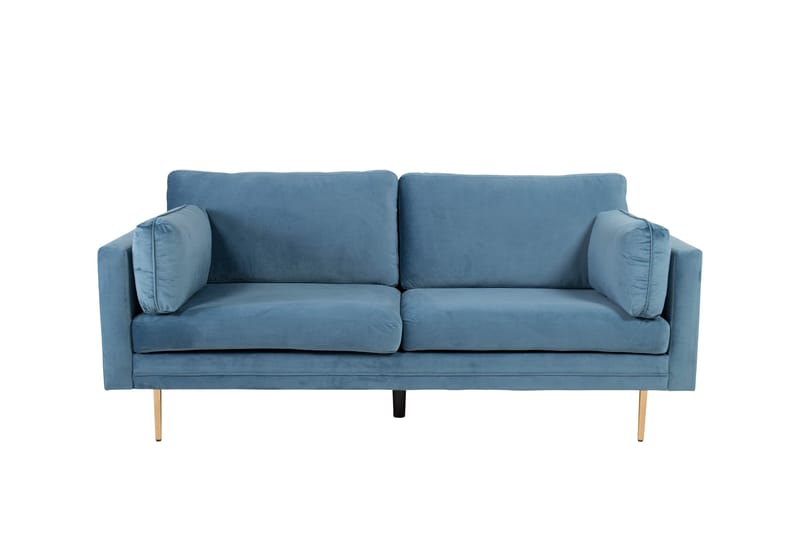 Boom Fløyelssofa 3-seter - Blå - Møbler - Sofaer - Fløyel sofaer