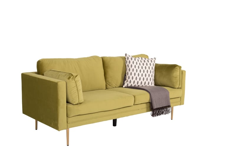 Boom Fløyelssofa 3-seter - Grønn - Møbler - Sofaer - Fløyel sofaer
