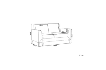 Chet Sofa 3-seter - Svart - Møbler - Sofaer - Sofa 3 seter