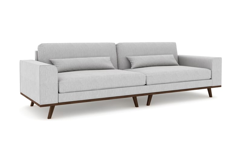 Copenhagen 4-seters Stoffsofa - Lys grå - Møbler - Sofaer - 4 seter sofa