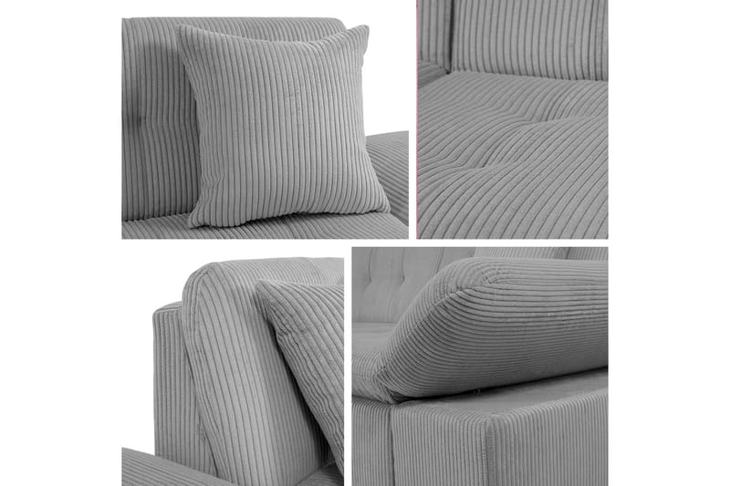 Djerra Sofa med Divan 3-seter - Beige - Møbler - Sofaer - Sofa med sjeselong