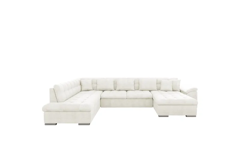 Dynir Sofa med Sjeselong og Divan 4-seter, Hvit