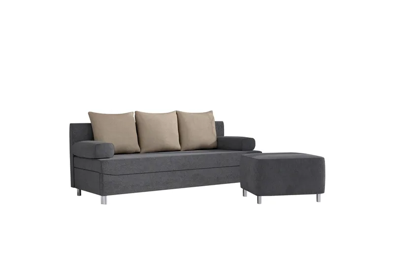 Eifion Sovesofa 3-seter - Mørkegrå - Møbler - Sofaer - Sovesofaer