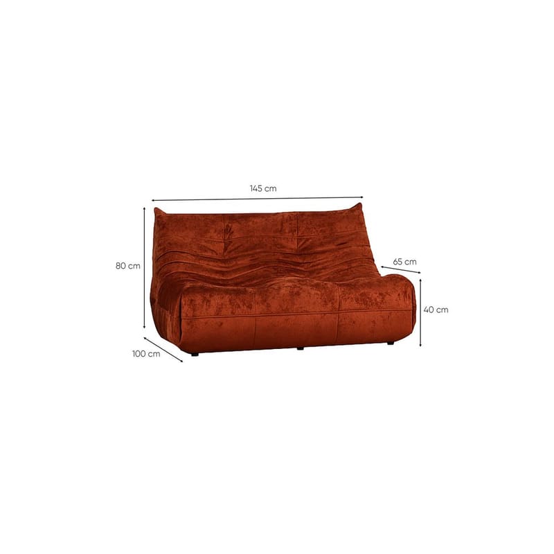 Feylorin 2-seters sofa - Rød - Møbler - Sofaer - 2 seter sofa