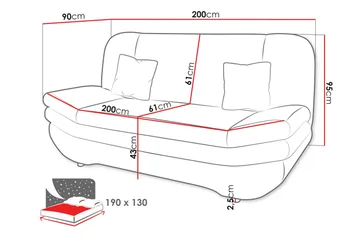 Figurelle Sovesofa 2-Seter - Beige - Møbler - Sofaer - Sovesofaer