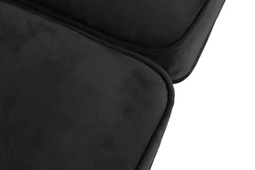 Chesterfield Lyx 2-seter Liten fløyelssofa – Dyp sofa 160 cm bred - Svart - Møbler - Sofaer - Fløyel sofaer