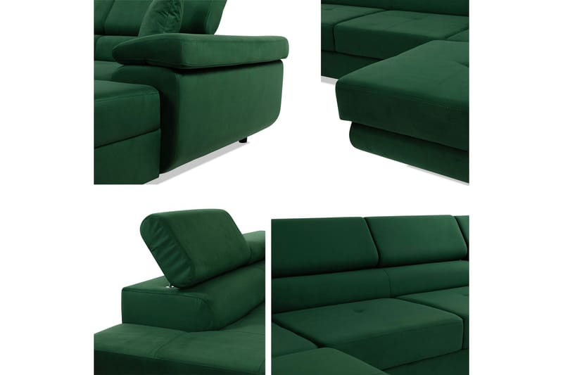 Gabina Sofa med Divan og Sjeselong 4-seter - Oransje - Møbler - Sofaer - U-sofa