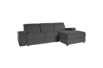 Hjørnesofa 3-seter Rayland Grå, Sunday Stoff, Høyre Elektrisk Recliner - Grå, Sunday Stoff, Høyre Elektrisk Recliner - Møbler - Sofaer - Reclinersofaer