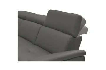 Hjørnesofa 3-seter Pareli Grå, Lær/PU, Venstre Manuell Recliner - Grå, Lær/PU, Venstre Manuell Recliner - Møbler - Sofaer - Skinnsofaer