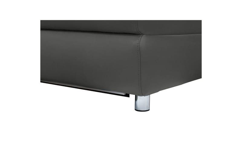 Hjørnesofa 3-seter Pareli Grå, Lær/PU, Høyre Manuell Recliner - Grå, Lær/PU, Høyre Manuell Recliner - Møbler - Sofaer - Skinnsofaer