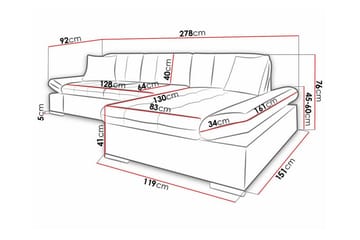 Kintore 3-seters hjørnesofa - Møbler - Sofaer - Sofa med sjeselong - 3 seters sofa med divan