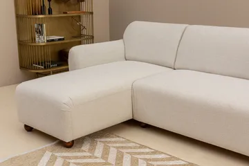 Whitecliffs Divansofa 3-seters - Hvit - Møbler - Sofaer - Sofa med sjeselong - 3 seters sofa med divan