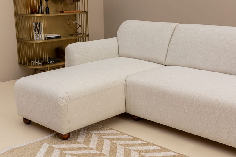 Whitecliffs Divansofa 3-seters - Hvit - Møbler - Sofaer - Sofa med sjeselong - 3 seters sofa med divan
