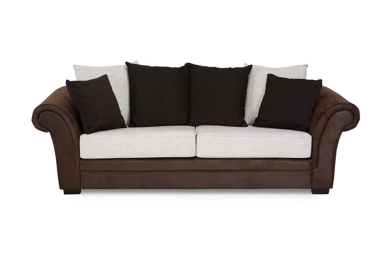 Toronto 3-seters Sofa, Brun/Beige