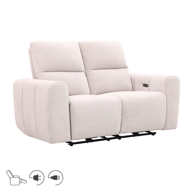 Reclinersofa Ödmark 2-seter med elektrisk mekanisme, lys beige