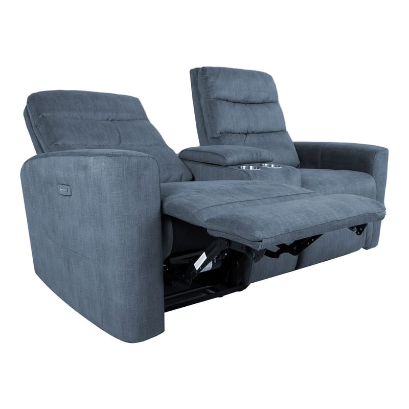 Reclinersofa Darvi 2-seter med elektrisk mekanisme - blå - Møbler - Sofaer - Reclinersofaer - 2 seters kinosofa & reclinersofa