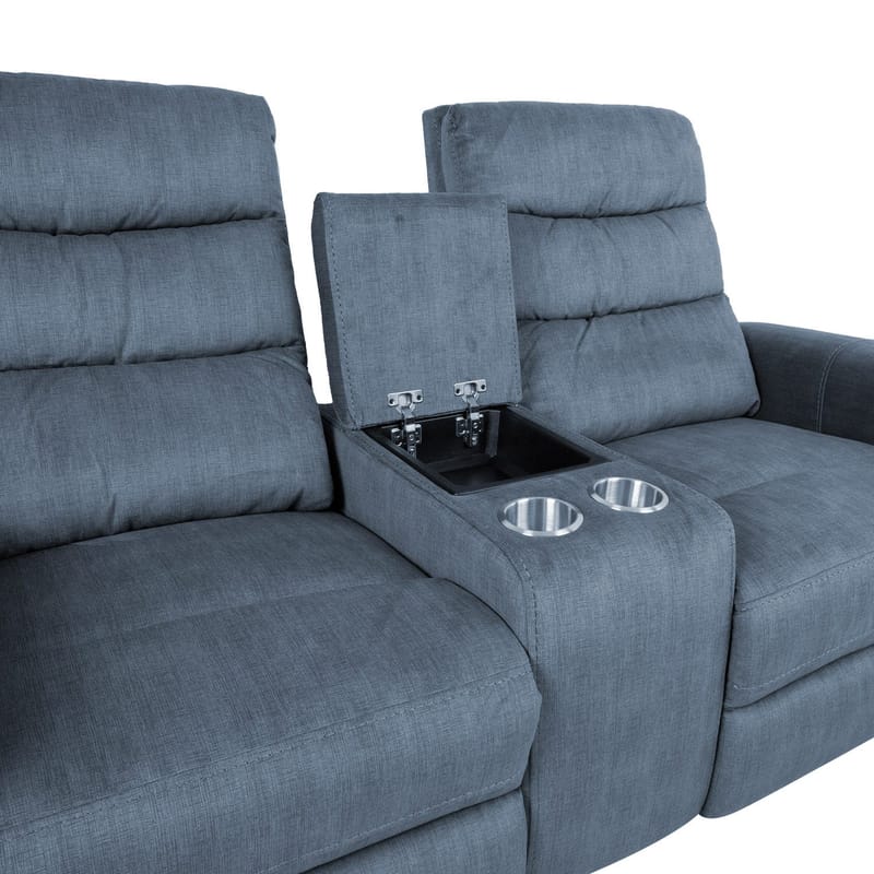 Reclinersofa Darvi 2-seter med elektrisk mekanisme - blå - Møbler - Sofaer - Reclinersofaer - 2 seters kinosofa & reclinersofa