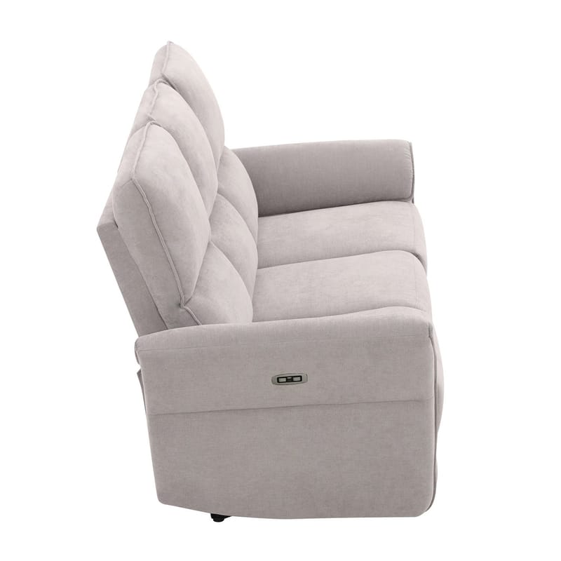 Reclinersofa Ravdal 3-seter med elektrisk mekanisme - grå - Møbler - Sofaer - Reclinersofaer - 3 seters kinosofa & reclinersofa