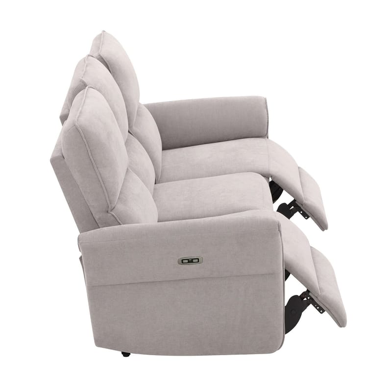 Reclinersofa Ravdal 3-seter med elektrisk mekanisme - grå - Møbler - Sofaer - Reclinersofaer - 3 seters kinosofa & reclinersofa