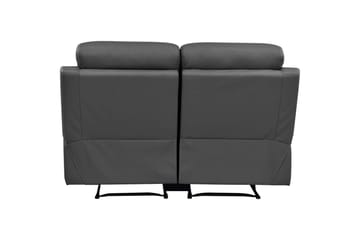 Sofa 2-seter Lannilis Grå, PU/tre/metall - Grå, PU/tre/metall - Møbler - Sofaer - Reclinersofaer - 2 seters kinosofa & reclinersofa