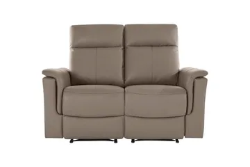 Sofa 2-seter Southbrook Lys grå, PU/tre/metall, Manuell hvilestol - Lys grå, PU/tre/metall, Manuell hvilestol - Møbler - Sofaer - Reclinersofaer - 2 seters kinosofa & reclinersofa