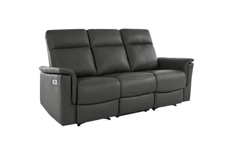 Sofa 3-seter Southbrook Grå, PU/tre/metall, Elektrisk recliner - Grå, PU/tre/metall, Elektrisk recliner - Møbler - Sofaer - Reclinersofaer
