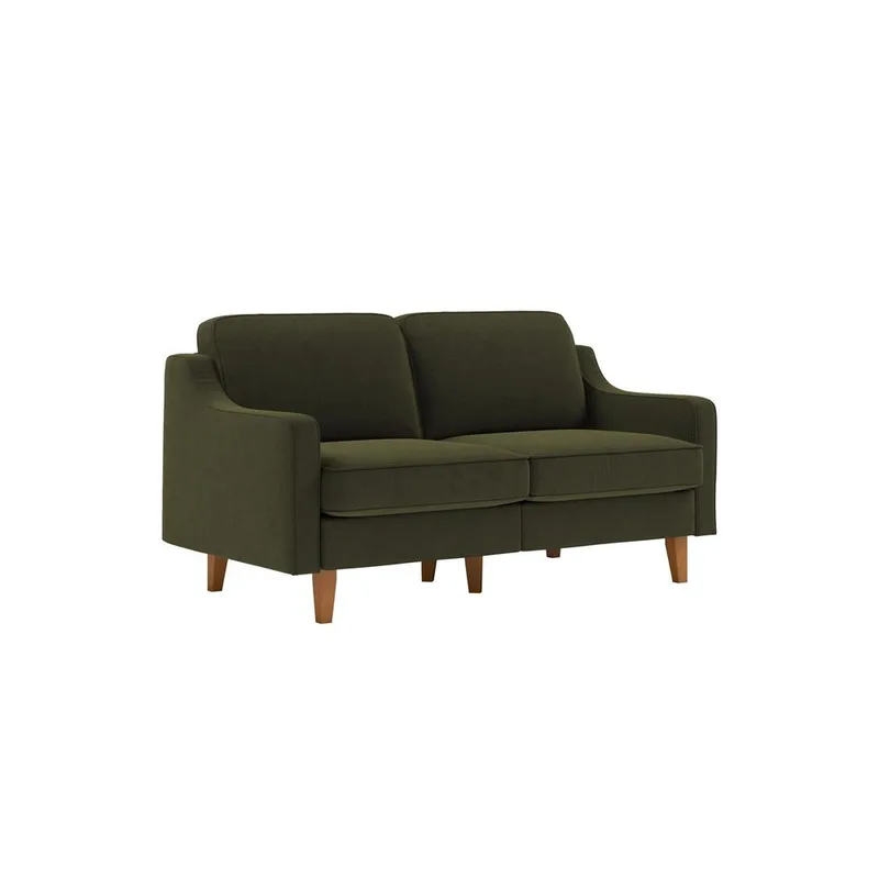 Lorvas 2-seters sofa - Brun/Olivengrønn - Møbler - Sofaer - Fløyel sofaer