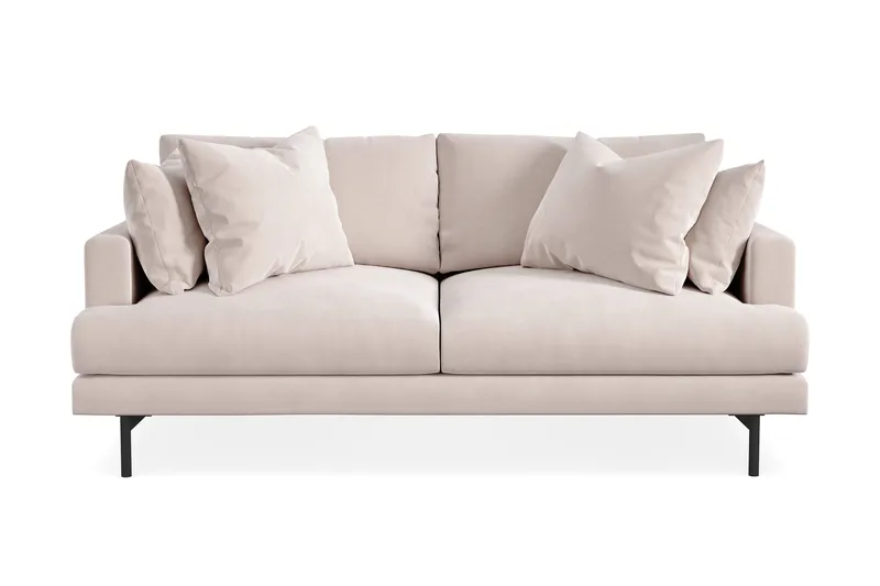 Menard 3-seters Dyp Fløyelssofa, Beige