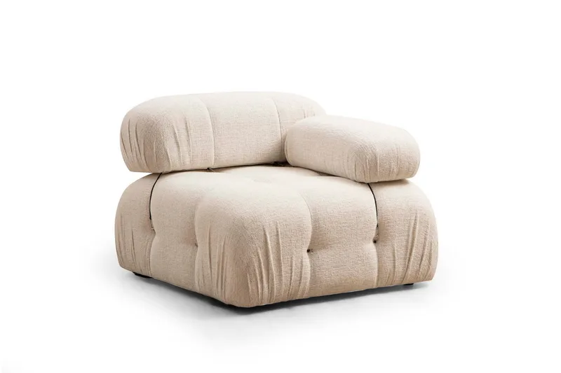 Belgin Høyremodul 95 cm - Krem - Møbler - Sofaer - Modulsofaer - Øvrige moduler for modulsofa
