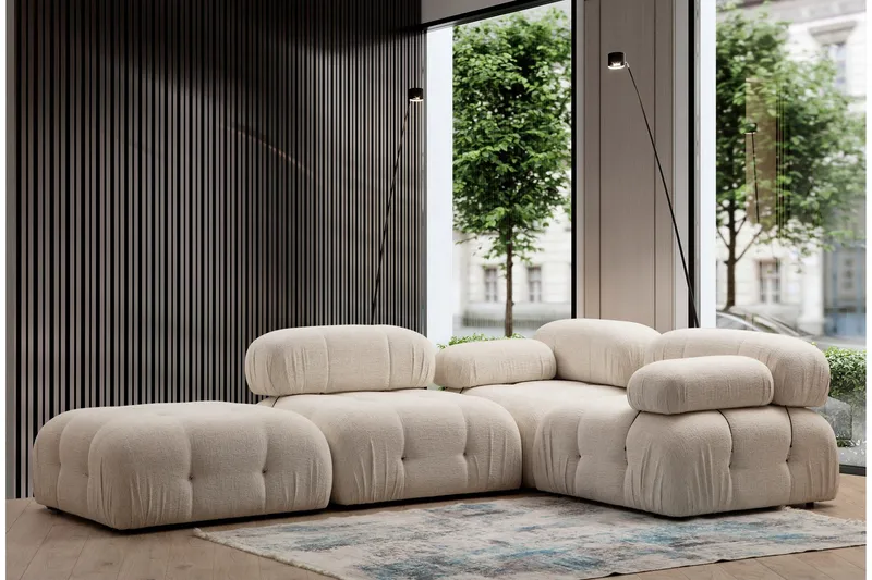 Belgin Høyremodul 95 cm - Krem - Møbler - Sofaer - Modulsofaer - Øvrige moduler for modulsofa