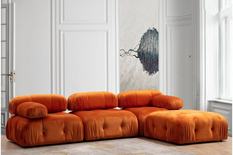 Belgin Høyremodul 95 cm - Oransje - Møbler - Sofaer - Modulsofaer - Øvrige moduler for modulsofa