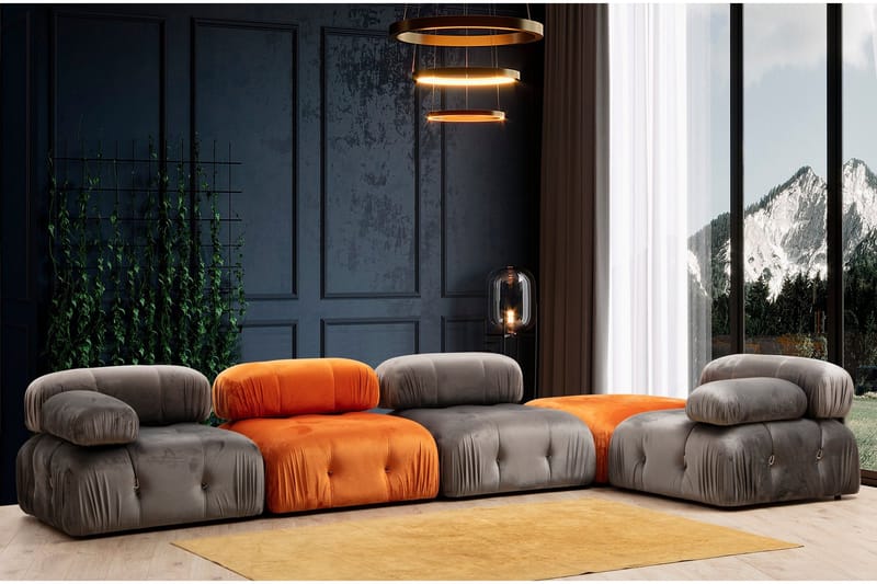 Belgin Venstremodul 95 cm - Grå - Møbler - Sofaer - Modulsofaer - Øvrige moduler for modulsofa