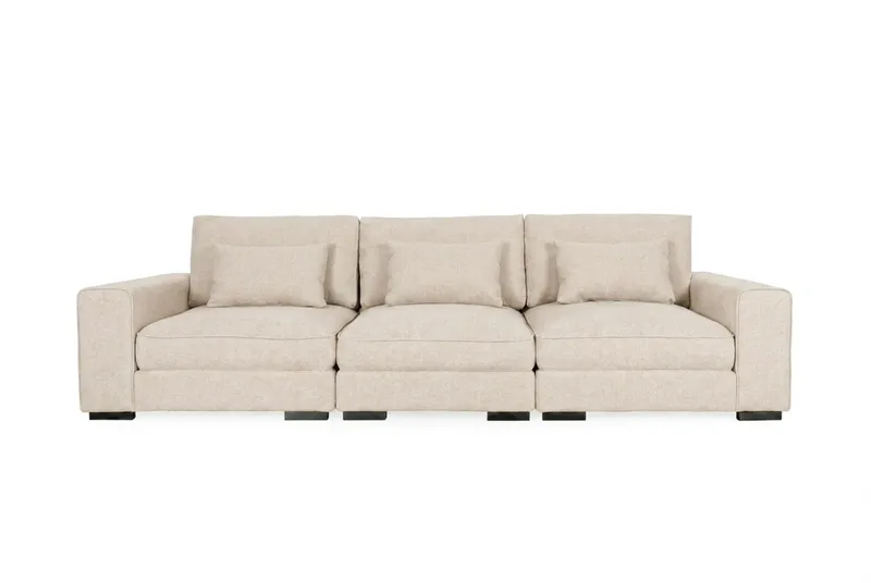 Dubai 3-seters sofa ekstra dyp i Chenille, Beige