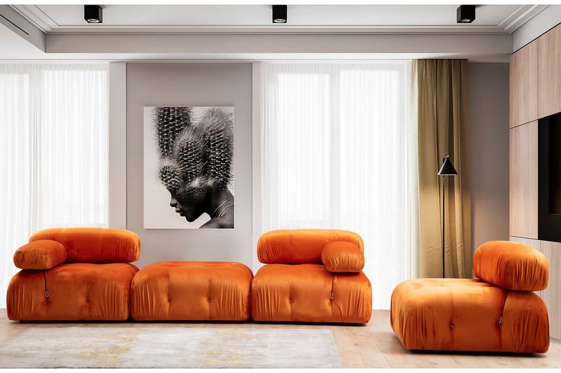 Belgin Midtmodul 95 cm - Oransje - Møbler - Sofaer - Modulsofaer - Midtmodul