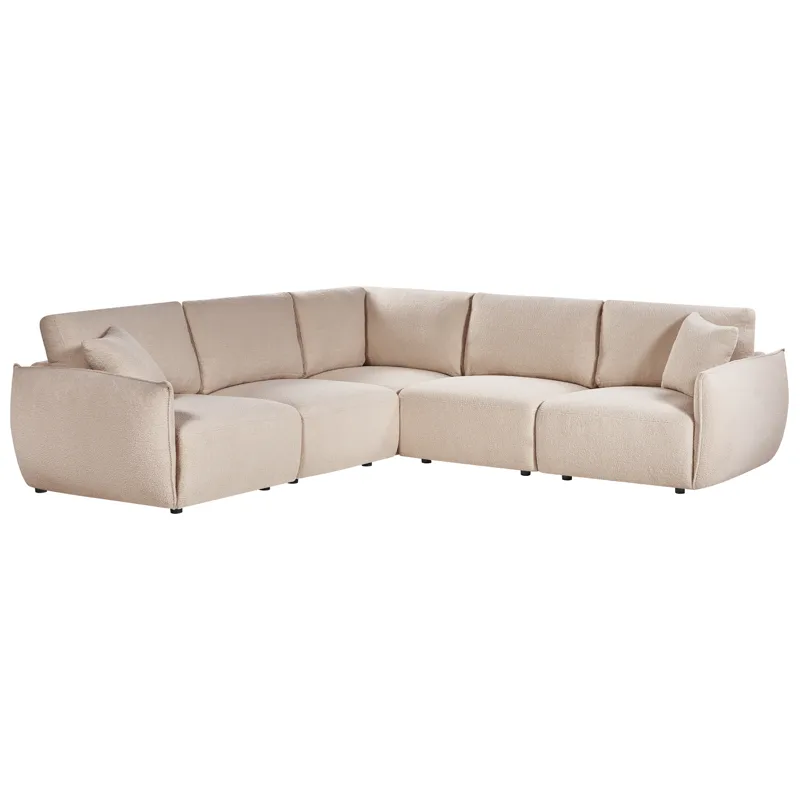 Modulsofa 5-seters Mesnali høyrevendt - Beige - Møbler - Sofaer - Modulsofaer - Komplett modulsofa