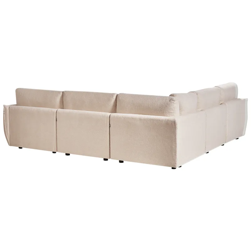 Modulsofa 5-seters Mesnali høyrevendt - Beige - Møbler - Sofaer - Modulsofaer - Komplett modulsofa