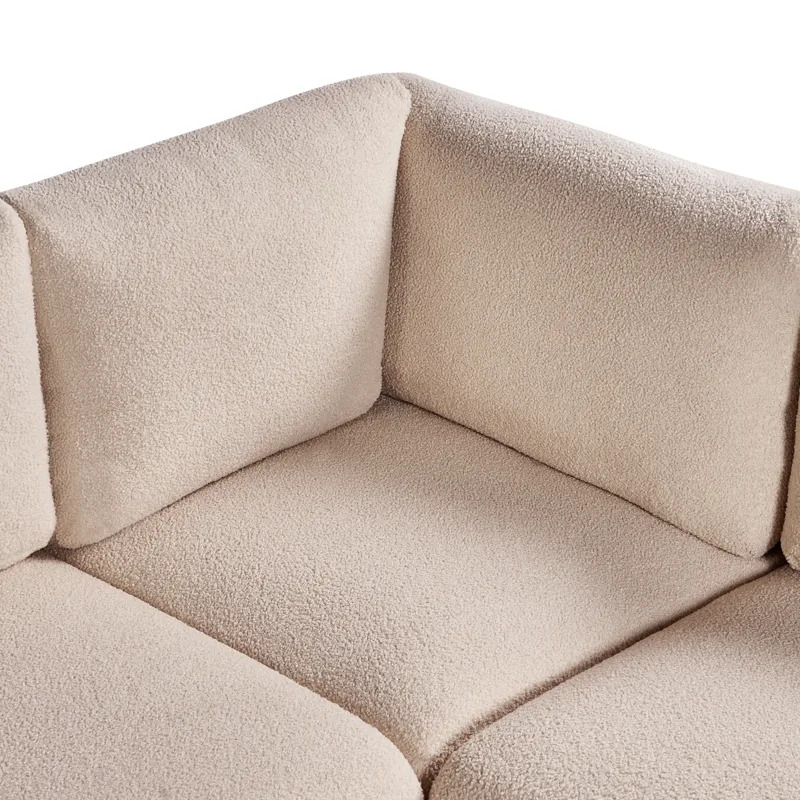 Modulsofa 5-seters Mesnali høyrevendt - Beige - Møbler - Sofaer - Modulsofaer - Komplett modulsofa