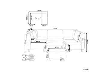 Modulsoffa Beige, Black - Møbler - Sofaer - Modulsofaer - Komplett modulsofa