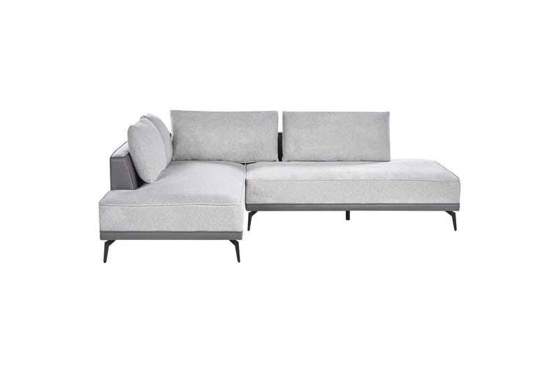 Modulsoffa Beliani Myken Beige/brun/svart, Högervänd Grey Left-faced - Møbler - Sofaer - Modulsofaer - Komplett modulsofa