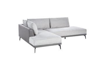 Modulsoffa Beliani Myken Beige/brun/svart, Högervänd Grey Left-faced - Møbler - Sofaer - Modulsofaer - Komplett modulsofa