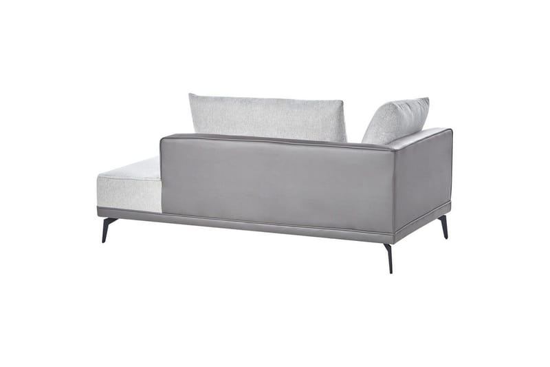 Modulsoffa Beliani Myken Beige/brun/svart, Högervänd Grey Right-faced - Grå - Møbler - Sofaer - Modulsofaer - Komplett modulsofa