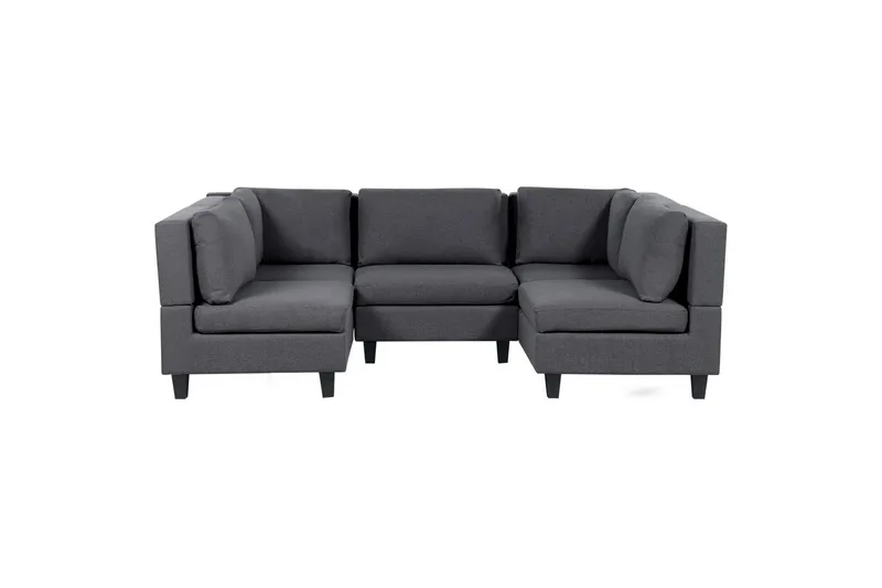 Modulsoffa Grå, Svart