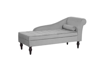 Schäslong Beliani Pessac Beige, svart, Högervänd Light grey Right-faced - Møbler - Sofaer - Modulsofaer - Øvrige moduler for modulsofa