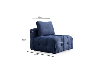 Yvara Mittmodul 90 cm - Marineblå - Møbler - Sofaer - Modulsofaer - Midtmodul