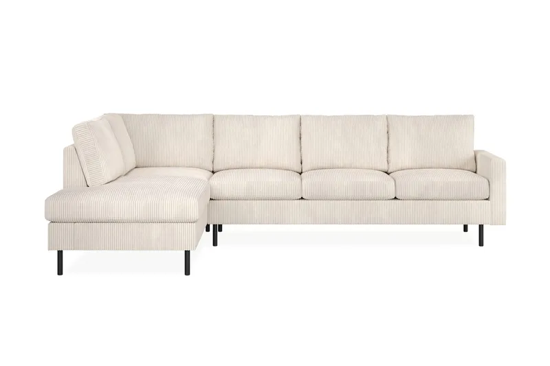 Peppe 4-seters Venstrevendt L-formet Sjeselongsofa i Manchester, Beige