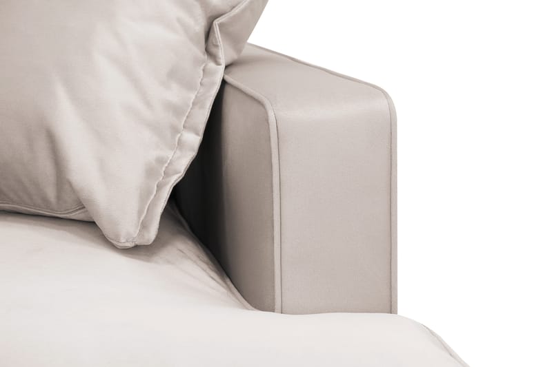 Rossita Lyx 3-seters ekstra dyp sofa i fløyel - Beige - Møbler - Sofaer - Fløyel sofaer